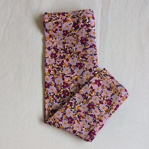 NWOT joe fresh floral cotton stretch leggings purple 12-18 months baby girl